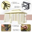 10 Feet x 13 Feet Tent Canopy Shelter with Removable Netting Sidewall-Beige For Discount