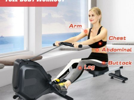 Folding Magnetic Rowing Machine with Monitor Aluminum Rail 8 Adjustable Resistance Cheap