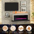 42 50 60 72 Inch Ultra-Thin Electric Fireplace with Decorative Crystals-50 inches Hot on Sale