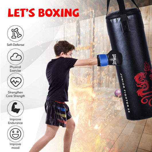 5 Pieces 40Lbs Filled Punching Boxing Set with Jump Rope and Gloves Fashion