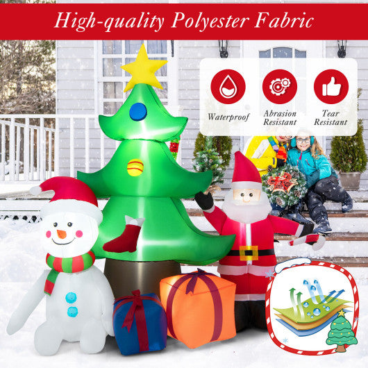 7.2 Feet Inflatable Lighted Christmas Decoration Tree with Santa Claus Online Sale