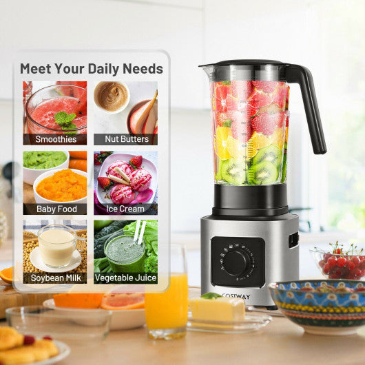 1500W 5-Speed Countertop Smoothie Blender with 5 Presets and 68oz Tritan Jar-Silver Discount