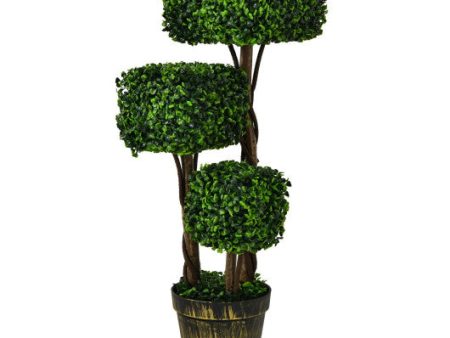 36 Inch Artificial Boxwood Topiary UV Protected Indoor Outdoor Tree Online