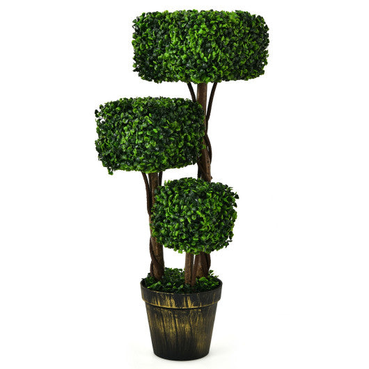 36 Inch Artificial Boxwood Topiary UV Protected Indoor Outdoor Tree Online