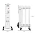 1500W Electric Space Heater with 3 Heat Settings and Safe Protection on Sale