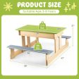 3-in-1 Outdoor Wooden Kids Water Sand Table with Play Boxes Online Sale