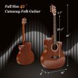 41 Inch Full Size Acoustic Guitar with Sapele Body Strap Picks Sale