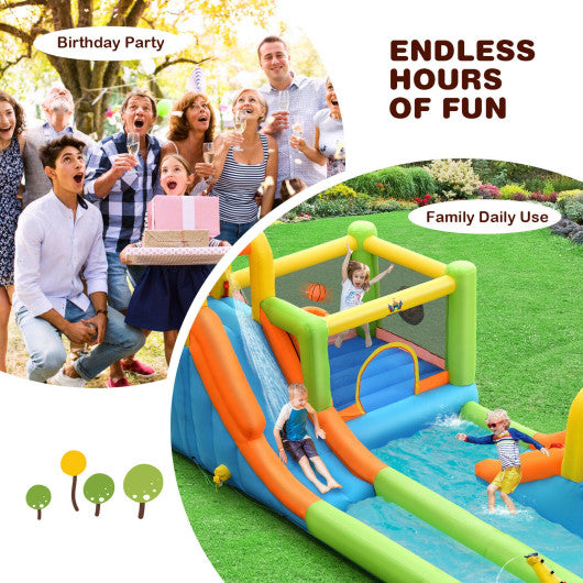 8 in 1 Inflatable Water Slide Park Bounce House Without Blower Hot on Sale