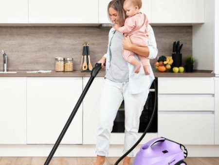 2000W Heavy Duty Multi-purpose Steam Cleaner Mop with Detachable Handheld Unit-Purple For Cheap