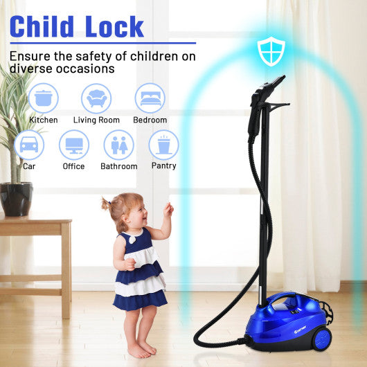 2000W Heavy Duty Multi-purpose Steam Cleaner Mop with Detachable Handheld Unit-Blue Discount