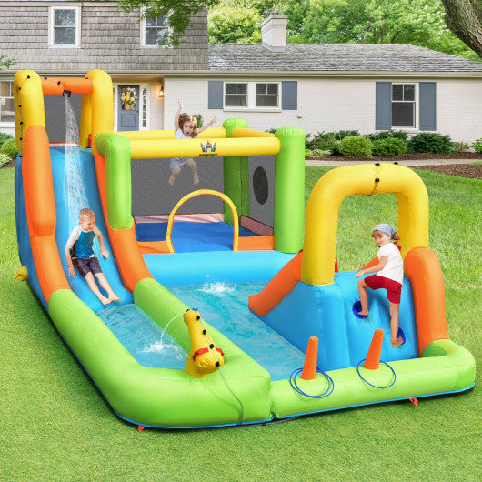 8 in 1 Inflatable Water Slide Park Bounce House Without Blower Hot on Sale