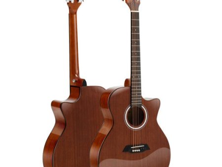 41 Inch Full Size Acoustic Guitar with Sapele Body Strap Picks Sale