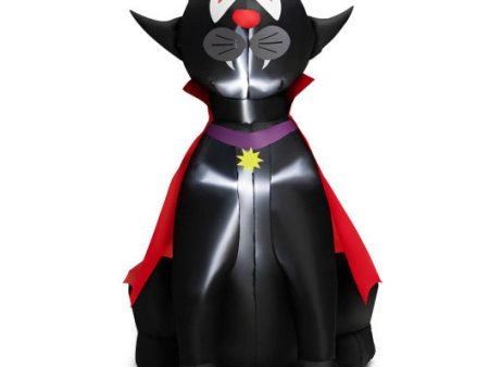 4.7 Feet Halloween Inflatable Vampire Cat with Red Cloak Online Sale