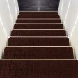 15Pcs Indoor Non-Slip Stair Carpet Mats for Wooden Steps-Brown Online Hot Sale