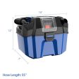 18V Wet Dry Vacuum 2.7 Gal 4 Peak HP Cordless Shop Vac 2.0 AH Battery-Blue Hot on Sale