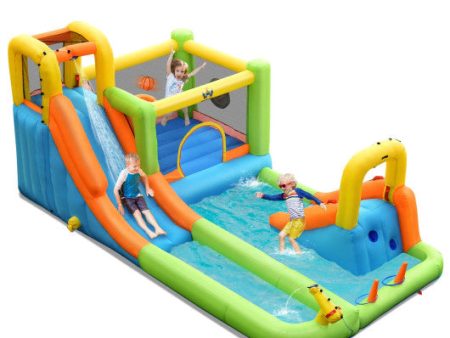 8 in 1 Inflatable Water Slide Park Bounce House Without Blower Hot on Sale