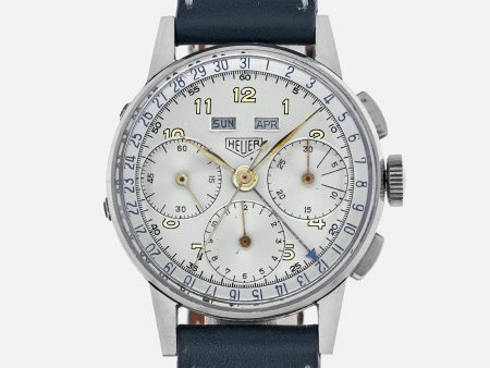 1940s Heuer Complete Calendar Chronograph Reference 2543 For Sale